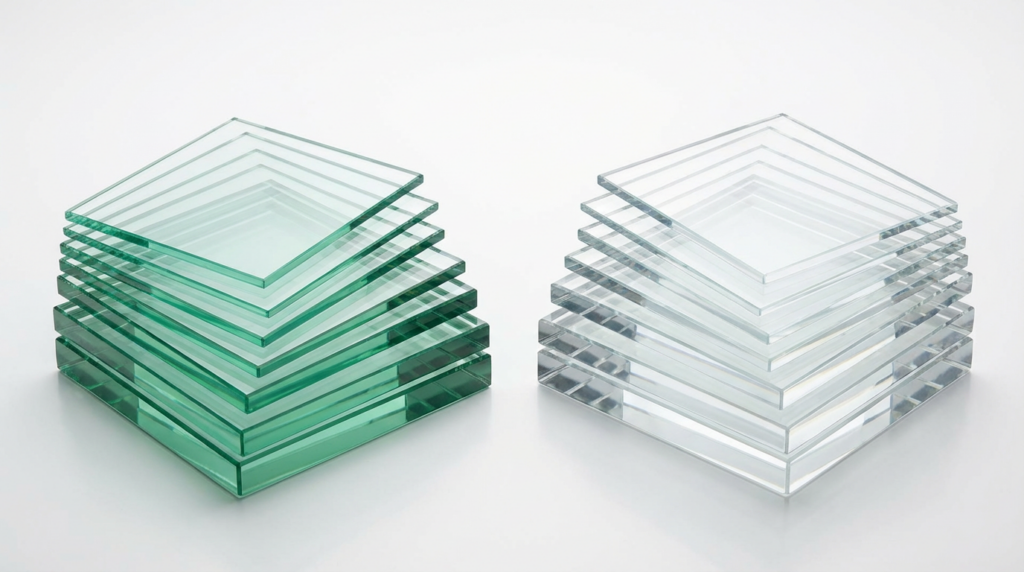 Comparison of clear and low iron glass